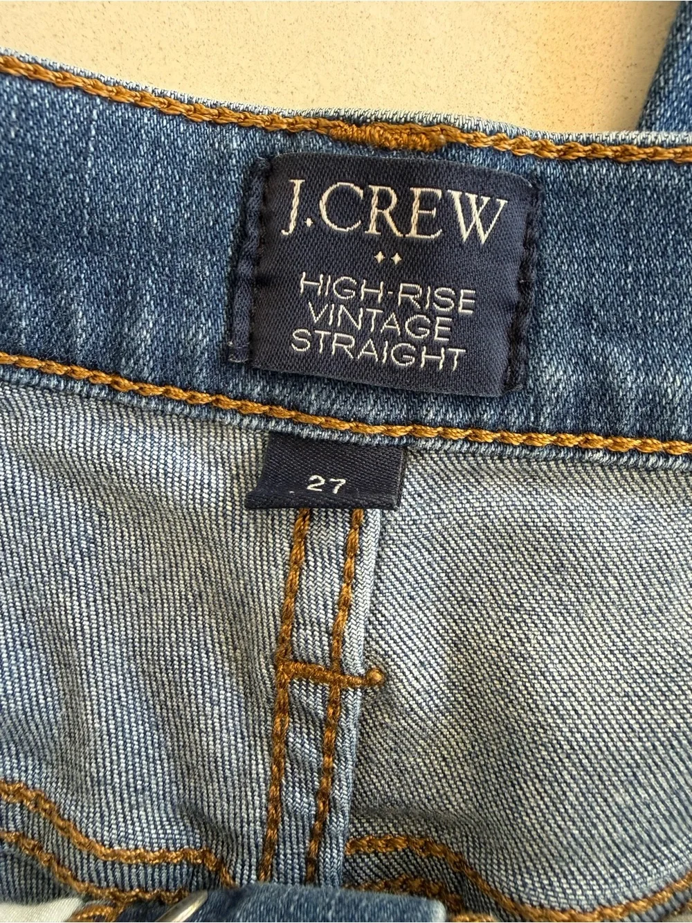 J. Crew High Rise Vintage Straight Leg Jean 27